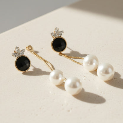 Double Pearl Earrings