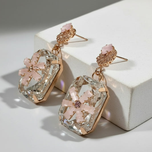 Crystal Pink Earrings
