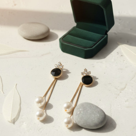 Double Pearl Earrings