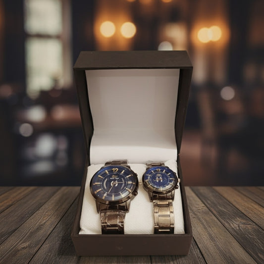 Premium Brown Couple Watch