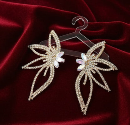 Leaf-Shaped Stud Earrings